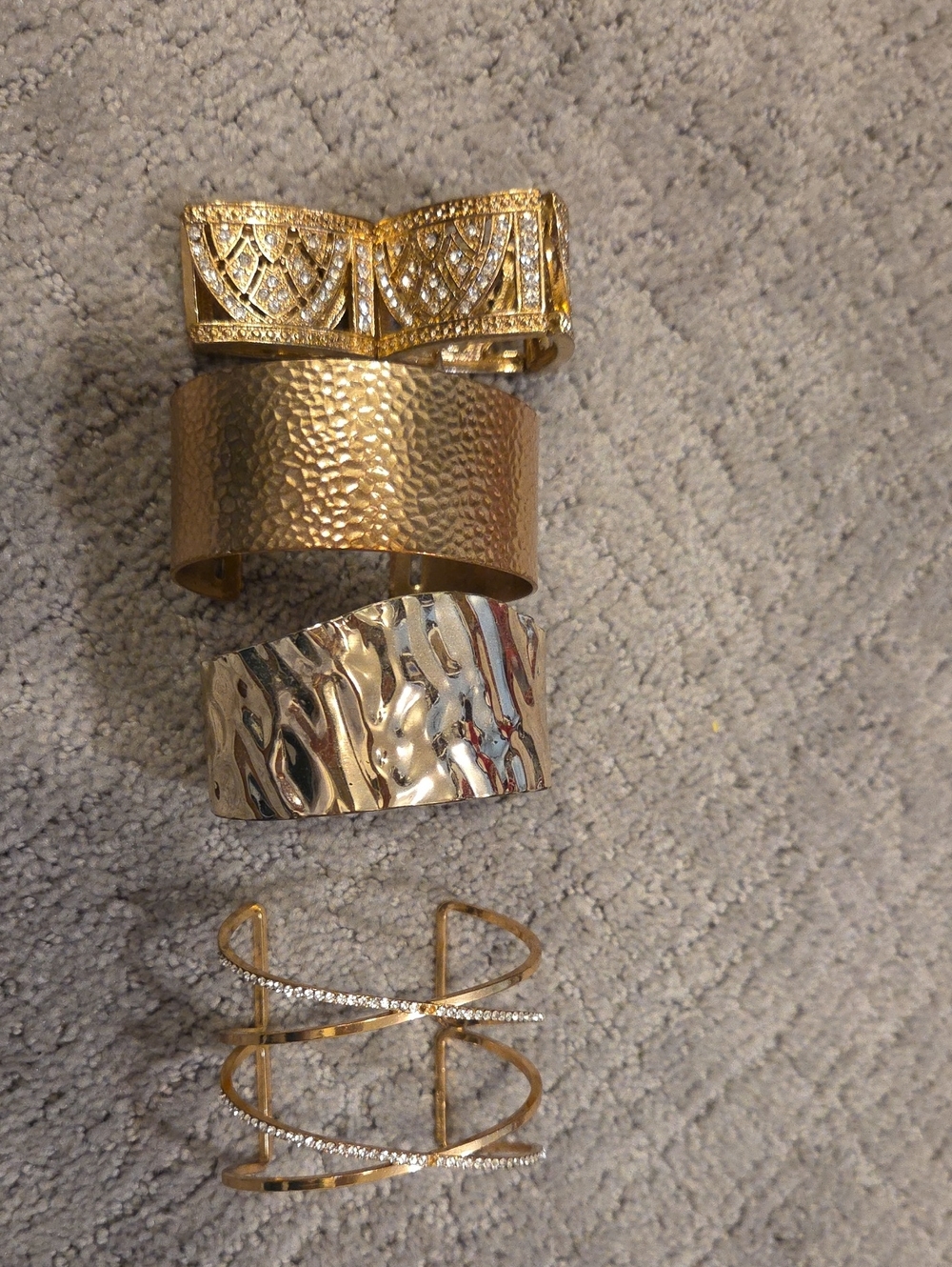 Mixed Metal Cuff Bracelet Set – Gold & Silver Statement Stack